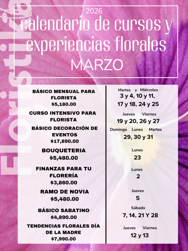 Cartel A3 Calendario Mensual Marzo